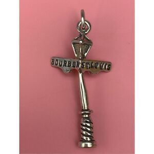 Bourbon St Louis Lamp Post Sterling Silver Jewelry Charm #Mardi Gras #party